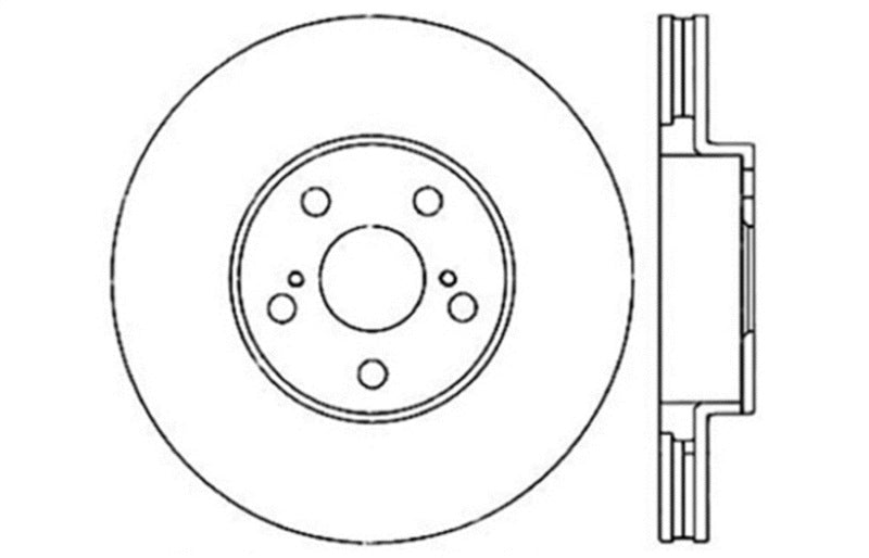 StopTech 03-08 Pontiac Vibe / 05-09 Scion tC / 03-08 Toyota Matrix Front Right Drilled Rotor
