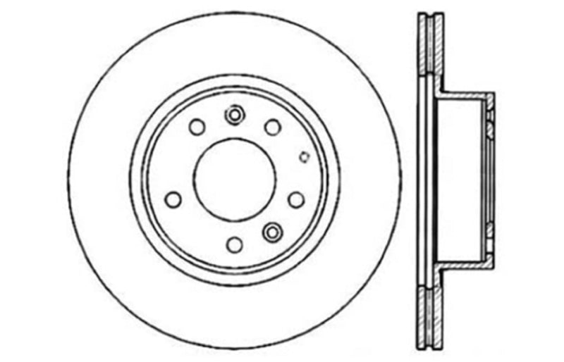 StopTech 93-95 Mazda RX-7 Drilled Left Front Rotor