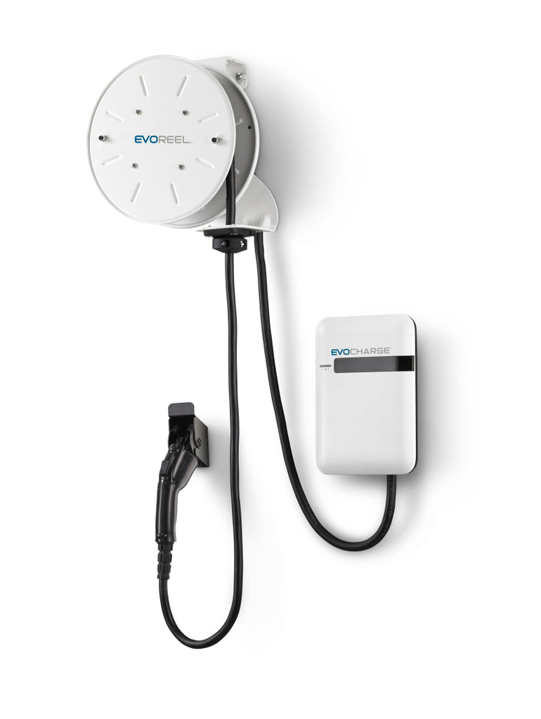 EvoCharge EVSE + EvoReel - Wall Mounted w/30ft Cable