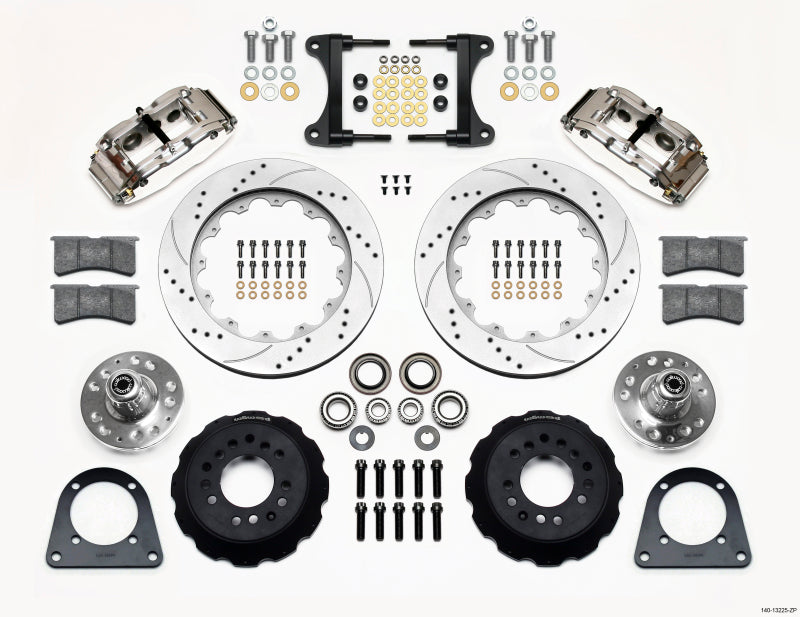 Wilwood Narrow Superlite 6R Front Hub Kit 14.00in Drill-Zinc Pol TCI-IFS 71-78 (Pinto Based)