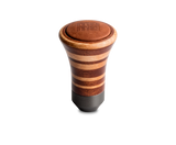 Momo Trofeo Heritage Shift Knob - Tall Wood, Layered Mahogany and Beechwood, Leather Insert Top