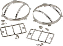 Load image into Gallery viewer, Kentrol 97-06 Jeep Wrangler TJ Euro Light Guard Set 4 Pieces - Polished Silver