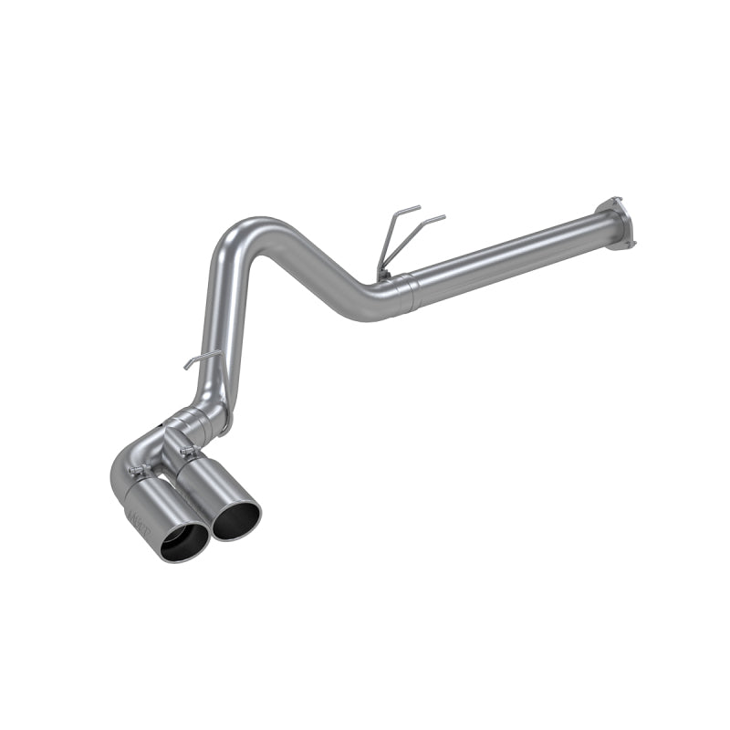MBRP 11-14 Ford F250/350/450 6.7L 4in Filter Back Dual Single Side Exit 5in Tips Alum Exhaust