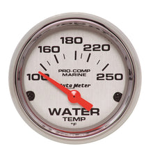 Load image into Gallery viewer, Autometer Marine Chrome Ultra-Lite 2-1/16in 100-250 Degrees Electric Water Temperature Gauge