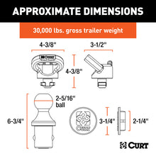 Load image into Gallery viewer, Curt OEM Puck System 2-5/16in Gooseneck Ball &amp; Safety Chain Anchor Kit for Ram