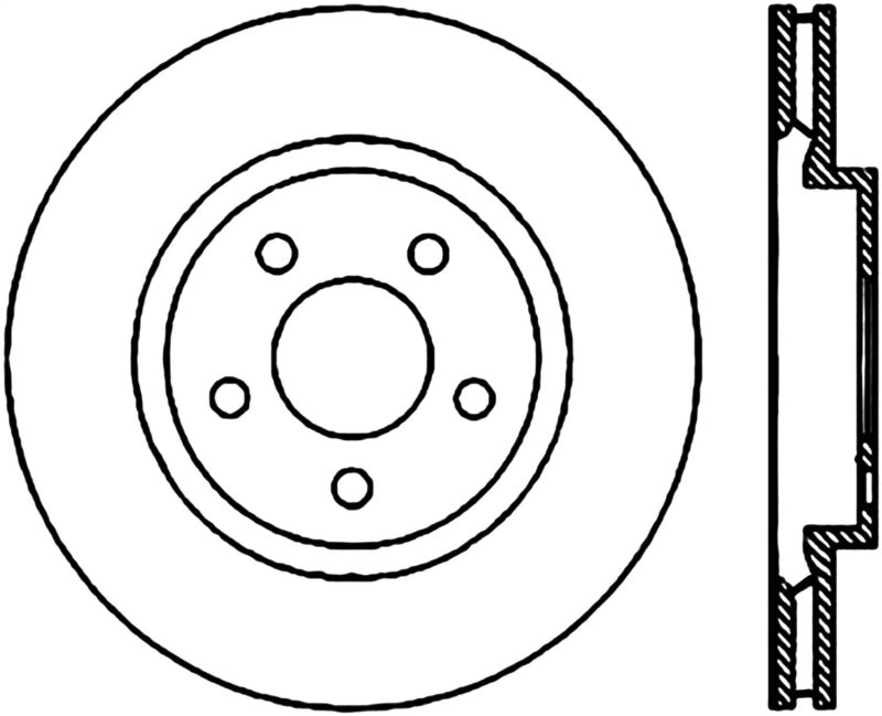 StopTech Sport Slotted (CRYO) 05-19 Chrysler 300 Rear Left Slotted Rotor