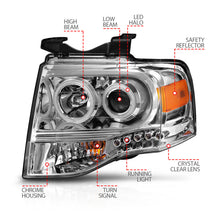 Load image into Gallery viewer, ANZO 2007-2014 Ford Expedition Projector Headlights Chrome