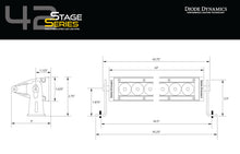 Load image into Gallery viewer, Diode Dynamics 42 In LED Light Bar Single Row Straight - Amber Flood Each Stage Series