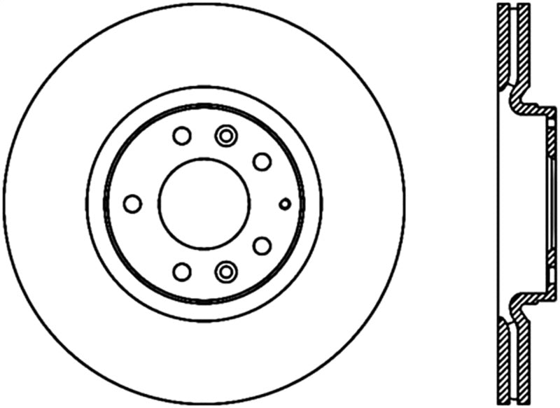 StopTech 06-07 Mazda6 Slotted & Drilled Left Front Rotor