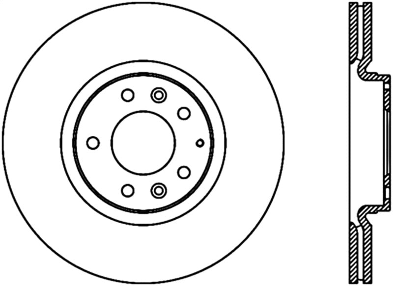 StopTech 06-07 Mazda6 Slotted & Drilled Right Front Rotor