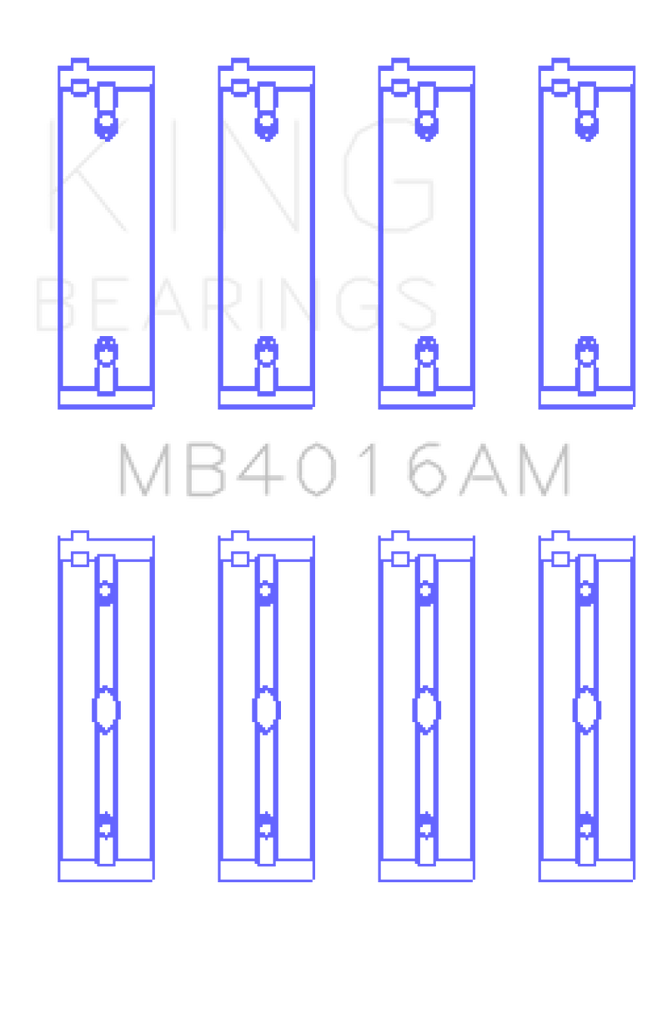 King Engine Bearings Mitsubishi 181CI 3.0L 6G72 V6 (Size +1.0) Main Bearing Set
