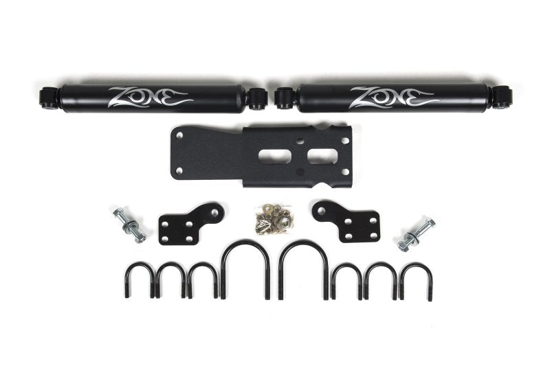 Zone Offroad 07-18 Jeep Wrangler JK Dual Steering Stabilizer Kit