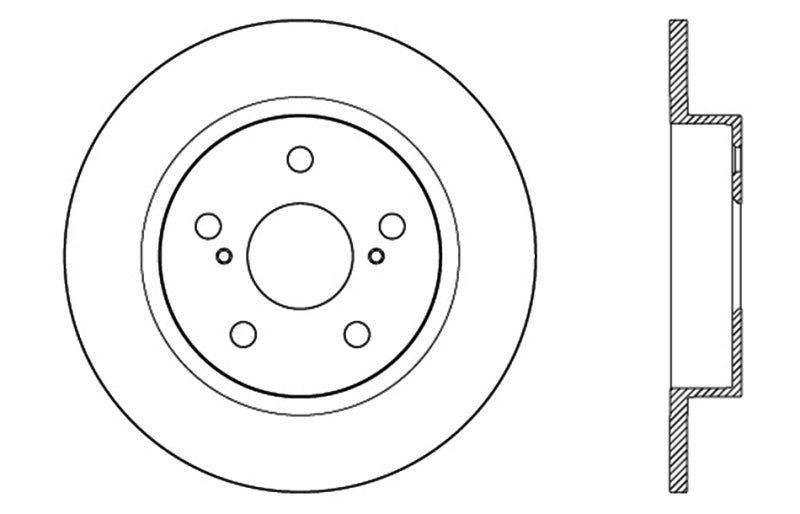 StopTech SportStop 10-13 Scion tC Slotted & Drilled Right Rear Rotor