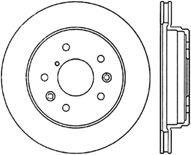 StopTech 86-91 Mazda RX7 Turbo Right Rear Slotted Sport Cryo Brake Rotor