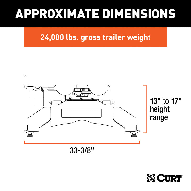 Curt Q25 5th Wheel Hitch w/Ford Puck System Legs