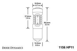 Diode Dynamics 1156 LED Bulb HP11 LED - Cool - White (Single)