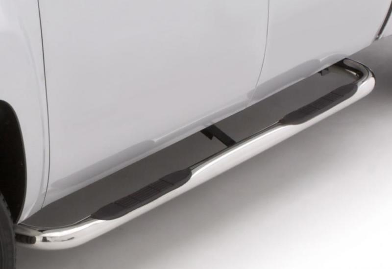 Lund 04-08 Ford F-150 SuperCrew (Excl. 04 Heritage) 3in. Round Bent SS Nerf Bars - Polished - GTR Auto