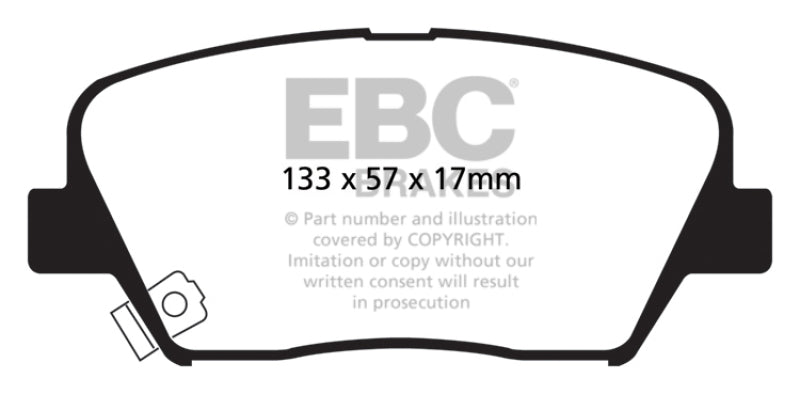 EBC 2017-2018 Hyundai Santa Fe (DM) 2.0L Turbo Ultimax2 Front Brake Pads