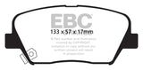 EBC 2017-2018 Hyundai Santa Fe (DM) 2.0L Turbo Ultimax2 Front Brake Pads