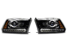 Load image into Gallery viewer, Raxiom 09-18 Dodge RAM 1500 LED Halo Headlights w/Switchback Turn Signals- Blk Housing (Clear Lens)