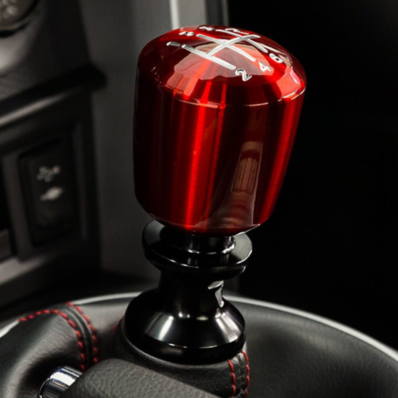 Raceseng Ashiko Shift Knob (Gate 2 Engraving) Camaro SS / ZL1 Adapter - Red Translucent