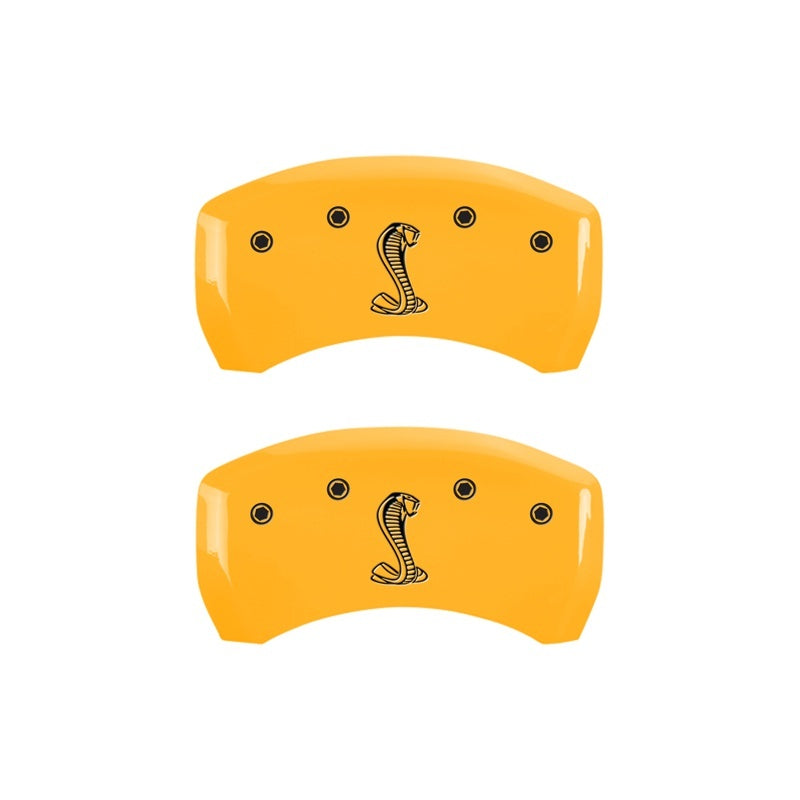 MGP Rear set 2 Caliper Covers Engraved Rear Tiffany Snake Yellow finish black ch