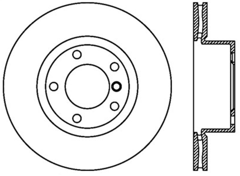 StopTech Power Slot 08-09 BMW 128i / 06 325 / 01-09/07 328 Front Left Drilled & Slotted Rotor