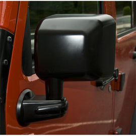 Omix Door Mirror Black LH- 07-18 Jeep Wrangler JK - GTR Auto