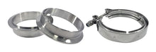 Load image into Gallery viewer, Torque Solution Stainless Steel V-Band Clamp &amp; Flange Kit - 3.5in (89mm)