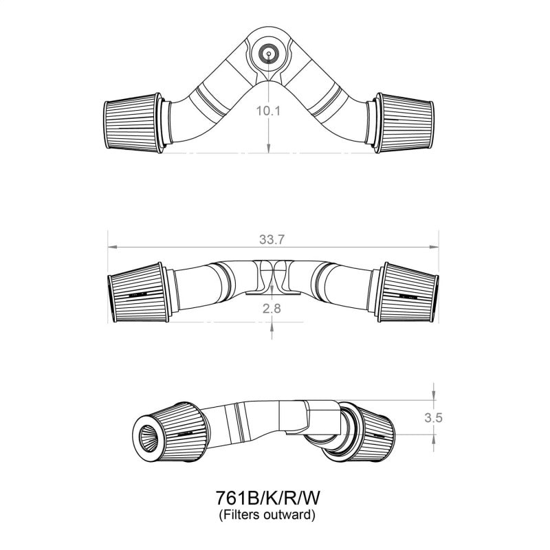 Spectre Dual Plenum Kit w/45 Degree Tube