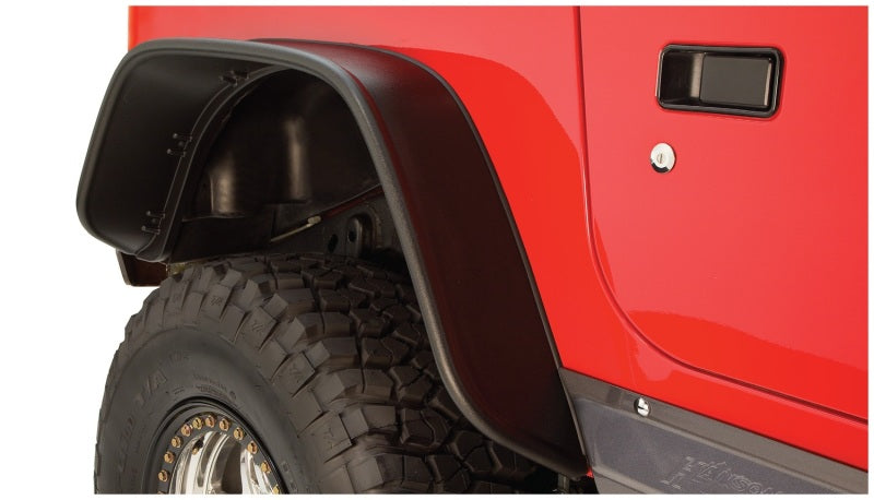 Bushwacker 97-06 Jeep Wrangler Flat Style Flares 4pc - Black