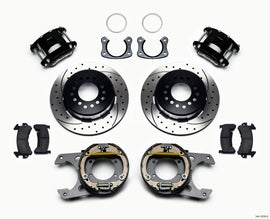 Wilwood D154 P/S Park Brake Kit Drilled New Big Ford 2.50in Off Front Mount