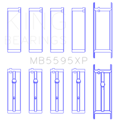 King Engine Bearings Nissan KA-24DE (Size 0.50 Oversized) Performance Main Bearing Set