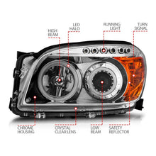 Load image into Gallery viewer, ANZO 2006-2008 Toyota Rav4 Projector Headlights w/ Halo Chrome (CCFL)