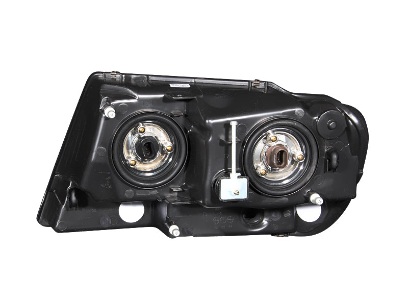 ANZO 1999-2004 Jeep Grand Cherokee Crystal Headlights Black