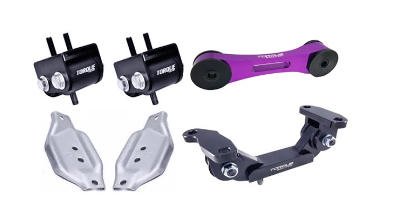 Torque Solution Engine/Trans/Purple Pitch Mount Kit w/Mount Plates - 02-14 Subaru WRX/04+ Subaru STI - GTR Auto