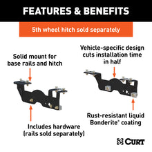 Load image into Gallery viewer, Curt 2015-2021 Ford F-150 (Excl. Police Responder) Custom 5th Wheel Brackets