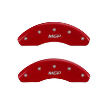 Load image into Gallery viewer, MGP Front set 2 Caliper Covers Engraved Front MGP Red finish silver ch