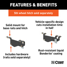 Load image into Gallery viewer, Curt 99-04 Ford F-350 Super Duty Custom 5th Wheel Brackets