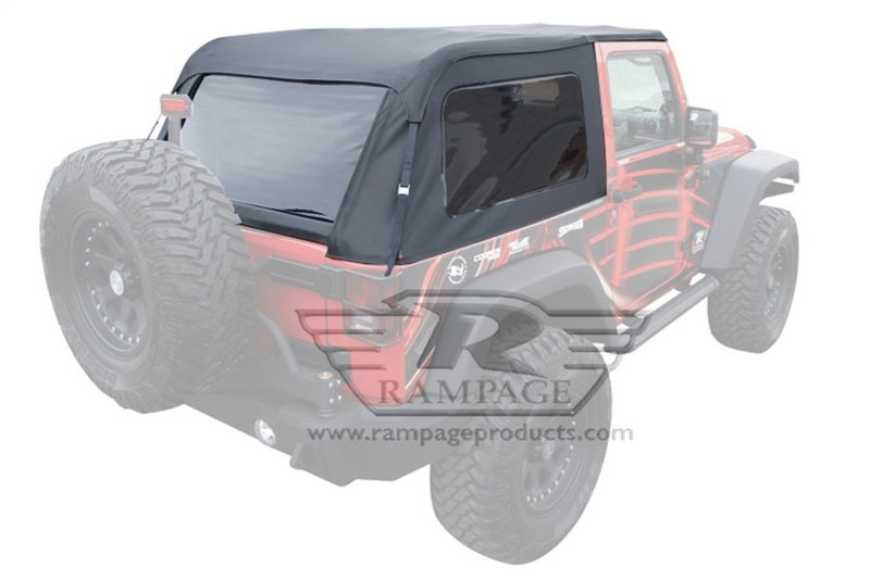 Rampage 2007-2018 Jeep Wrangler(JK) Frameless Soft Top Kit - Black Diamond