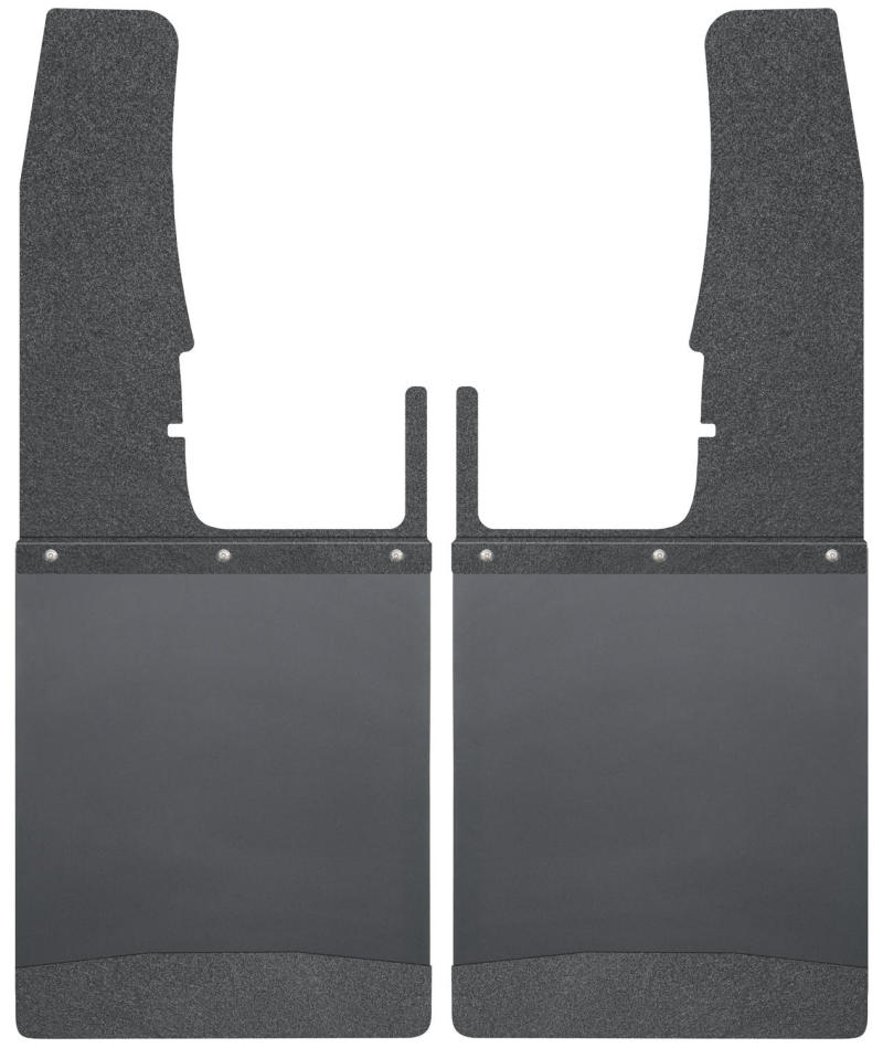 Husky Liners 09-16 Dodge Ram 1500/2500/3500 12in W Black Top & Weight Kick Back Front Mud Flaps