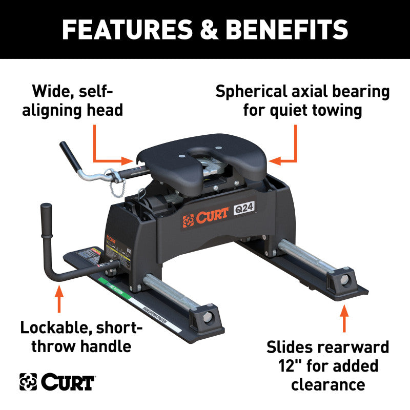 Curt Q24 5th Wheel Hitch w/Roller