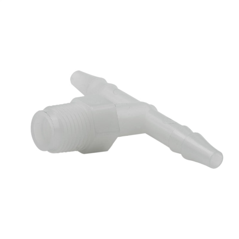 Autometer Fitting Tee 1/4in Hose to 1/8in NPT Male - Nylon