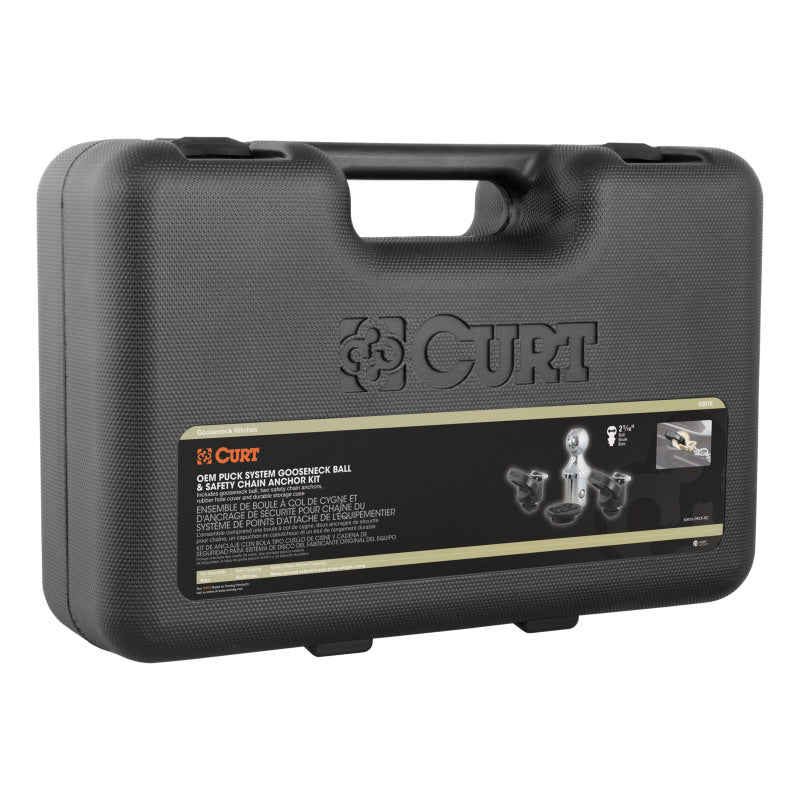 Curt OEM Puck System 2-5/16in Gooseneck Ball & Safety Chain Anchor Kit for Ram