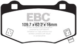 EBC 2015+ Ford Mustang GT350 Orangestuff Rear Brake Pads