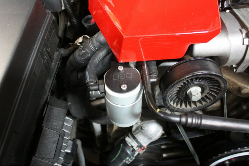 J&L 10-15 Chevrolet Camaro LS3 6.2L Passenger Side Oil Separator 3.0 - Clear Anodized