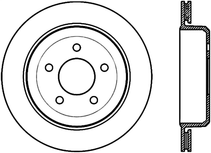 StopTech 03-11 Ford Crown Victoria Cryo Slotted Rear Left Sport Brake Rotor