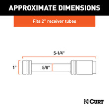 Load image into Gallery viewer, Curt 5/8in Hitch Lock (2in Receiver Barbell Chrome)