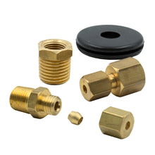 Load image into Gallery viewer, Autometer 1/8in NPTF Compression to 1/8in Line Brass Fitting Kit