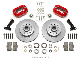 Wilwood Forged Dynalite Front Kit 11.03in 1 PC Rotor&Hub - Red 74-80 Pinto Disc Spindle only
